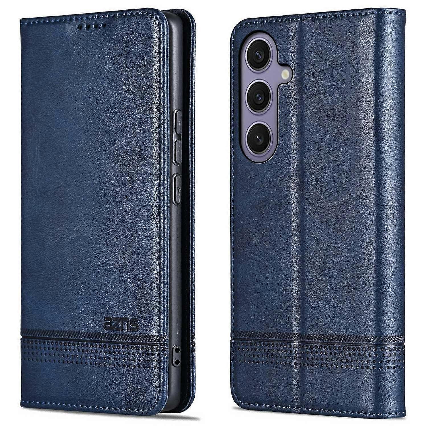 AZNS Dla Samsung Galaxy A56 5G Etui Skóra bydlęca Tekstura PU Portfel Portfel Telefon Niebieski Blue