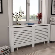 Akcesoria grzewcze - vidaXL Osłony na kaloryfer, 2 szt., białe, 172x19x81,5 cm, MDF - miniaturka - grafika 1