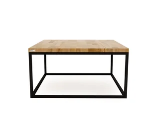 Stolik kawowy Cermis czarny 80cm x 80 cm dąb - Ławy i stoliki kawowe - miniaturka - grafika 1