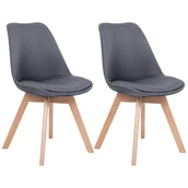 Krzesła - Beliani Zestaw do jadalni 2 krzesła granatowe DAKOTA II - miniaturka - grafika 1