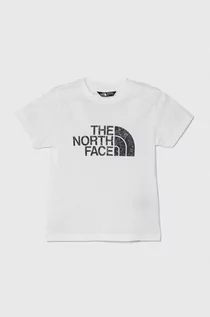 Koszulki dla chłopców - The North Face t-shirt dziecięcy EASY TEE kolor biały z nadrukiem - grafika 1