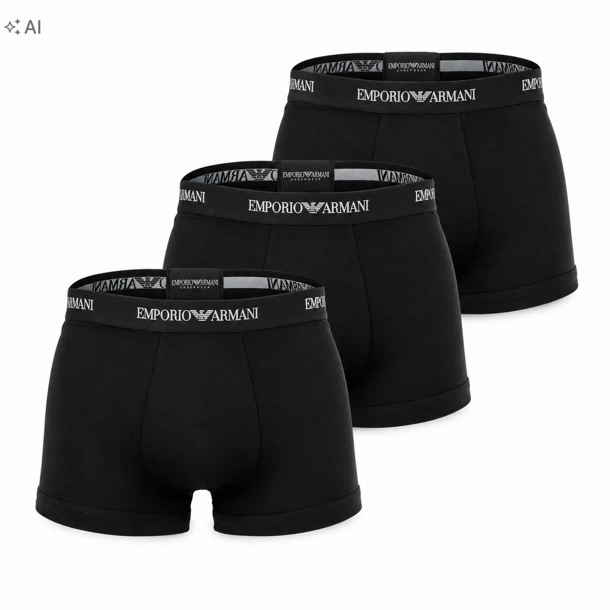 Emporio Armani Bokserki męskie 3 PACK czarne rozmiar M