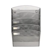 Przyborniki na biurko - Grand Pojemnik na dokum. naścienny siatka czarny 5-przegród GR-080 Rabaty Porady Hurt Autoryzowana dystrybucja Szybka dostawa - miniaturka - grafika 1