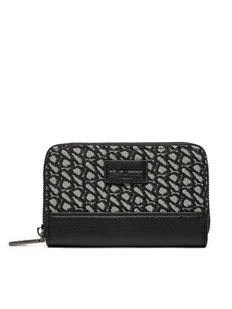 Pepe Jeans Duży Portfel Damski Jacquard PL070261 Czarny - Portfele - miniaturka - grafika 1