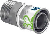 Łączniki, trójniki, kształtki - Uponor S-Press PLUS złączka z gwintem zewn. 32-R1"MT - miniaturka - grafika 1