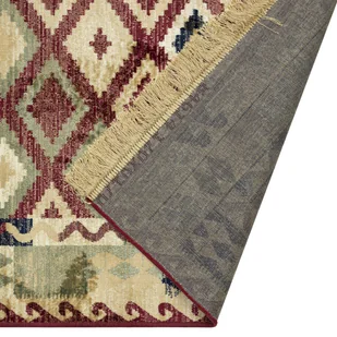 Dywan z frędzlami Teheran Kilim beżowo-czerwony 120 x 170 cm - Dywany - miniaturka - grafika 1