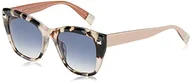 Okulary przeciwsłoneczne - Furla Damskie okulary przeciwsłoneczne Sfu534, brązowe/różowe Havana, 66 - miniaturka - grafika 1