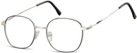 Okulary korekcyjne, oprawki, szkła - Sunoptic Okulary oprawki zerówki metalowe korekcyjne L125B - miniaturka - grafika 1