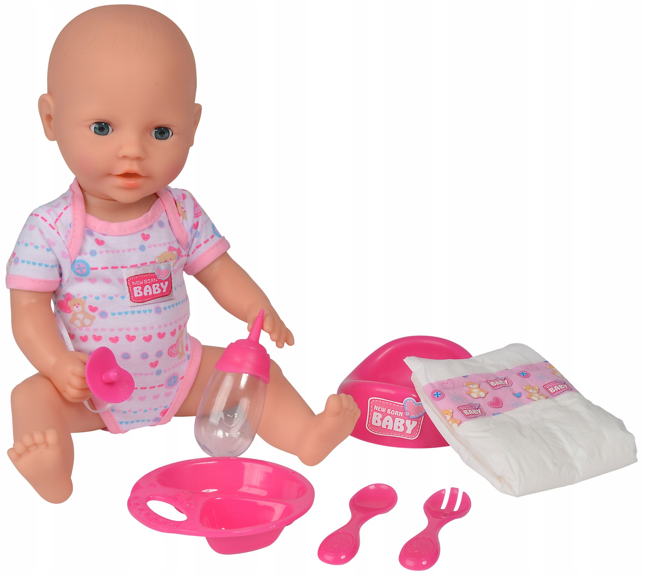 Niemowlę Lalka Baby Born duża 38 cm Zestaw Z Akcesoriami bobas Zabawka