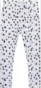 LEGGINSY DZIEWCZĘCE MINOTI BIAŁE W CĘTKI 158 - Legginsy - miniaturka - grafika 1