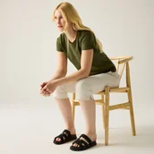 Spodnie damskie - Regatta Spodnie damskie capri Bayletta Kremowy, Rozmiar: 42 - miniaturka - grafika 1