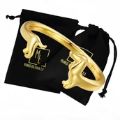 Pierścionki - Pierścionek Srebrny Złoty Pozłacany 925 Damski Jamnik Prezent Manufaktura Łącka / Manufaktura Łącka - miniaturka - grafika 1