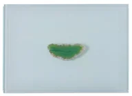 Pudełka i szkatułki - Szkatułka szklana z kamieniem, EWAX, biała, 18x13x7,5 cm - miniaturka - grafika 1