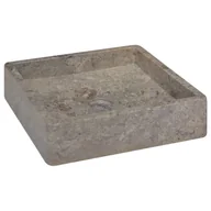 Umywalki - vidaXL Lumarko Umywalka, szara, 40x40x10 cm, marmurowa! 149182 - miniaturka - grafika 1