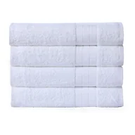 Ręczniki - Białe bawełniane ręczniki frotte zestaw 4 szt. 50x100 cm – Good Morning - miniaturka - grafika 1