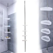 Półki łazienkowe - Bathlab ZAC WHITE Półka Łazienkowa teleskopowa23x14xhmax260cm - miniaturka - grafika 1