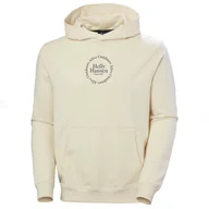Bluzy męskie - Męska Bluza HELLY HANSEN CORE GRAPHIC SWEAT HOODIE 53924_034 – Beżowy - miniaturka - grafika 1