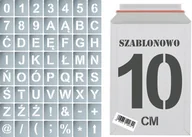 Zestawy piśmiennicze - Szablony malarskie wielorazowe Litery i Cyfry 10cm, zestaw 56szt. - miniaturka - grafika 1