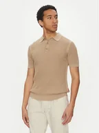 Koszulki męskie - JOOP! Jeans Polo 15 JJK-08Vicono 30045448 Beżowy Modern Fit - miniaturka - grafika 1