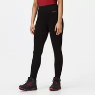 Spodnie sportowe damskie - Regatta Damskie Legginsy Ocieplane Thermal Stretch Czarny, Rozmiar: M/XL - miniaturka - grafika 1