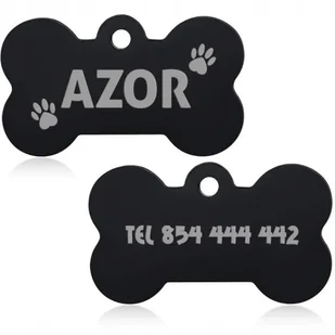 Stylowa Adresówka dla Psa Telefon Imie Grawer Wzo - Akcesoria podróżnicze - miniaturka - grafika 1