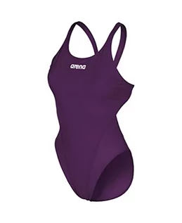 Stroje kąpielowe - Arena Solid Swim Tech Team jednoczęściowy szybkoschnący damski strój kąpielowy z tkaniny MaxLife o maksymalnej odporności na chlor i ochronie UV UPF 50+ - grafika 1