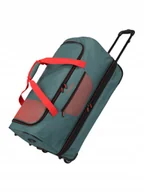 Torby podróżne - Torba podróżna na kółkach powiększana Basics Travelite 98-119l zieleń/orang - miniaturka - grafika 1