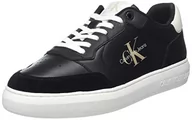 Sneakersy męskie - Calvin Klein Jeans Męskie sneakersy na co dzień Cupsole Fluo kontrastowe trampki, czarne/starożytne białe, 40 EU, Czarny starożytny biały, 42.5 EU - miniaturka - grafika 1