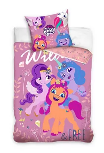 Carbotex, Pościel dziecięca, bawełniana, Koniki Pony, 140x200 cm - Pościel dla dzieci - miniaturka - grafika 1
