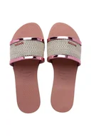 Klapki i japonki damskie - Havaianas klapki YOU TRANCOSO PREMIUM damskie kolor różowy 4146063-3544 - miniaturka - grafika 1