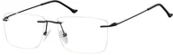 Okulary korekcyjne, oprawki, szkła - Patentki Bezramkowe Okulary oprawki korekcyjne Sunoptic 988 czarne - miniaturka - grafika 1