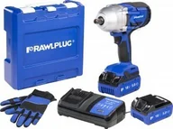 Klucze udarowe - Rawlplug Klucz udarowy 18V: 1000NM: 2x akumulator 5,0AH: SZYBKA ŁADOWARKA 6,5A - miniaturka - grafika 1