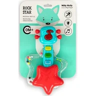 Grzechotki dla dzieci - Grzechotka muzyczna gitara niebieska Milly Mally - miniaturka - grafika 1