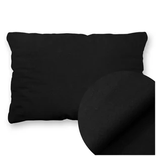 Poszewka Bawełna 50 x 80 Jednolita Ola Czarna Black - Poszewki na poduszki - miniaturka - grafika 1