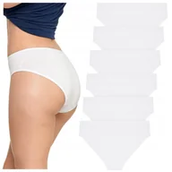 Majtki damskie - 6x Klasyczne FIGI MAJTKI DAMSKIE Bawełniane z Białe Kobiece r. XL - miniaturka - grafika 1