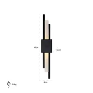 Lampy ścienne - RICHMOND lampa ścienna MYLAS czarna - miniaturka - grafika 1