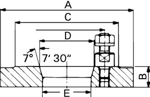 Kolnierz stalowy DIN55029250mm KK 8 RÖHM - Uchwyty wiertarskie - miniaturka - grafika 1