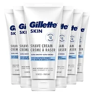 Kremy do twarzy - Gillette SKIN Ultra Sensitive krem nawilżający do brody, opakowanie 6 x 175 ml, tworzy cienką warstwę do kontroli gładkości, daje komfort, bez barwników i alkoholu - miniaturka - grafika 1
