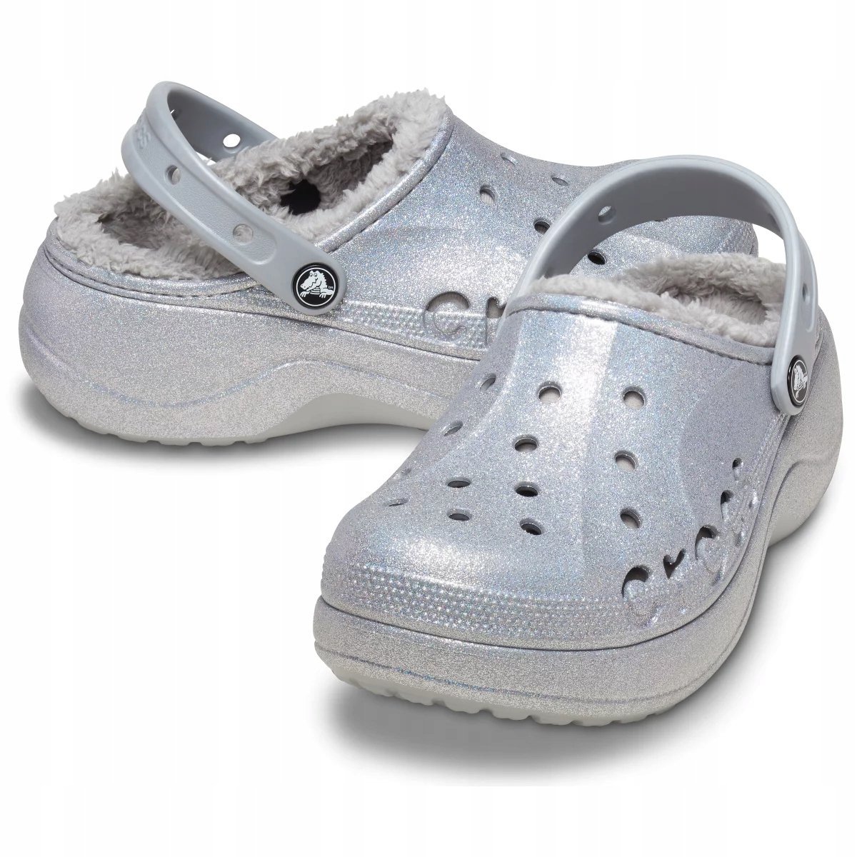 Damskie Ocieplane Chodaki Buty Crocs Baya Platform Lined 210451 Clog 42-43