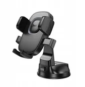 Uchwyty samochodowe do telefonów - HOCO uchwyt samochodowy do deski H76 czarny - miniaturka - grafika 1