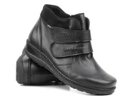 Botki damskie - Botki damskie tęgość (H) - AXEL 4379, czarne - miniaturka - grafika 1