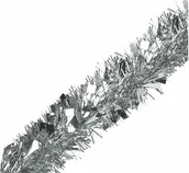 Ozdoby bożonarodzeniowe - Łańcuch choinkowy girlanda srebrna - 200 x 8 cm - 1 szt. - miniaturka - grafika 1