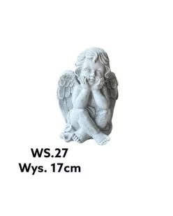 Figura anioł siedzący 15x15x18cm - Dekoracje domu - miniaturka - grafika 1