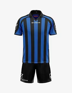 Zestawy męskiej odzieży sportowej - Givova, zestaw supporter mc, czarny/niebieski, XL - grafika 1