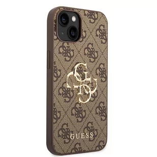 Guess GUHCP15S4GMGBR iPhone 15 6.1" brązowy/brown hardcase 4G Big Metal Logo - Etui i futerały do telefonów - miniaturka - grafika 4