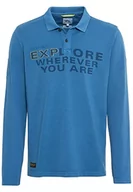 Koszulki męskie - camel active Męska koszulka polo, niebieski (Aqua Blue), M - miniaturka - grafika 1