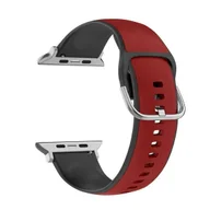 Akcesoria do smartwatchy - Beline pasek Apple Watch Silico Leather 42/44/45/49mm czerwono-czarny /red-black box - miniaturka - grafika 1