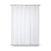 Firany - Firana na przelotkach biała 280 x 160 cm jednokolorowa - miniaturka - grafika 1