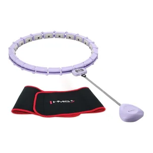 ZESTAW HULA HOP MAGNETYCZNY VIOLET HHM14 Z LICZNIKIEM HMS + PAS WYSZCZUPLAJĄCY BR163 - Pozostały sprzęt i akcesoria do ćwiczeń - miniaturka - grafika 1