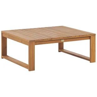 Stolik ogrodowyz certyfikowanego drewna 90 x 75 cm jasny TIMOR II Lumarko! - Stoły ogrodowe - miniaturka - grafika 1